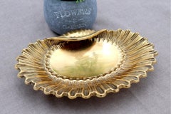 Gold-plated silver shell-shaped ring set