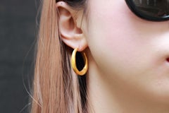 Gold Plated Small Silver Hoop Earrings