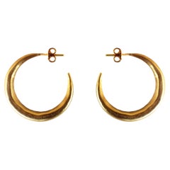 Gold Plated Small Silver Hoop Earrings