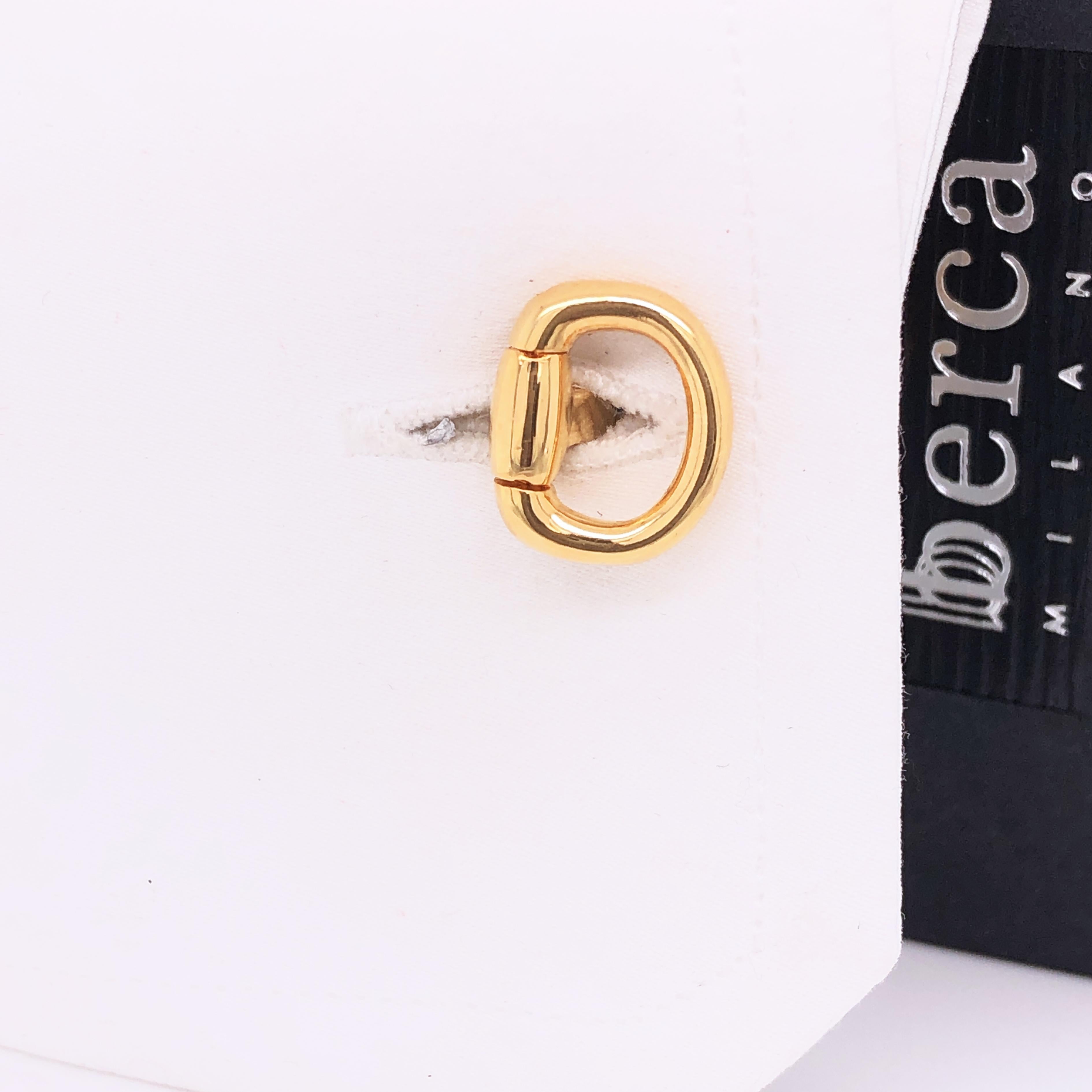 Berca Gold-Plated Solid Sterling Silver Stirrup Shaped Cufflinks 1