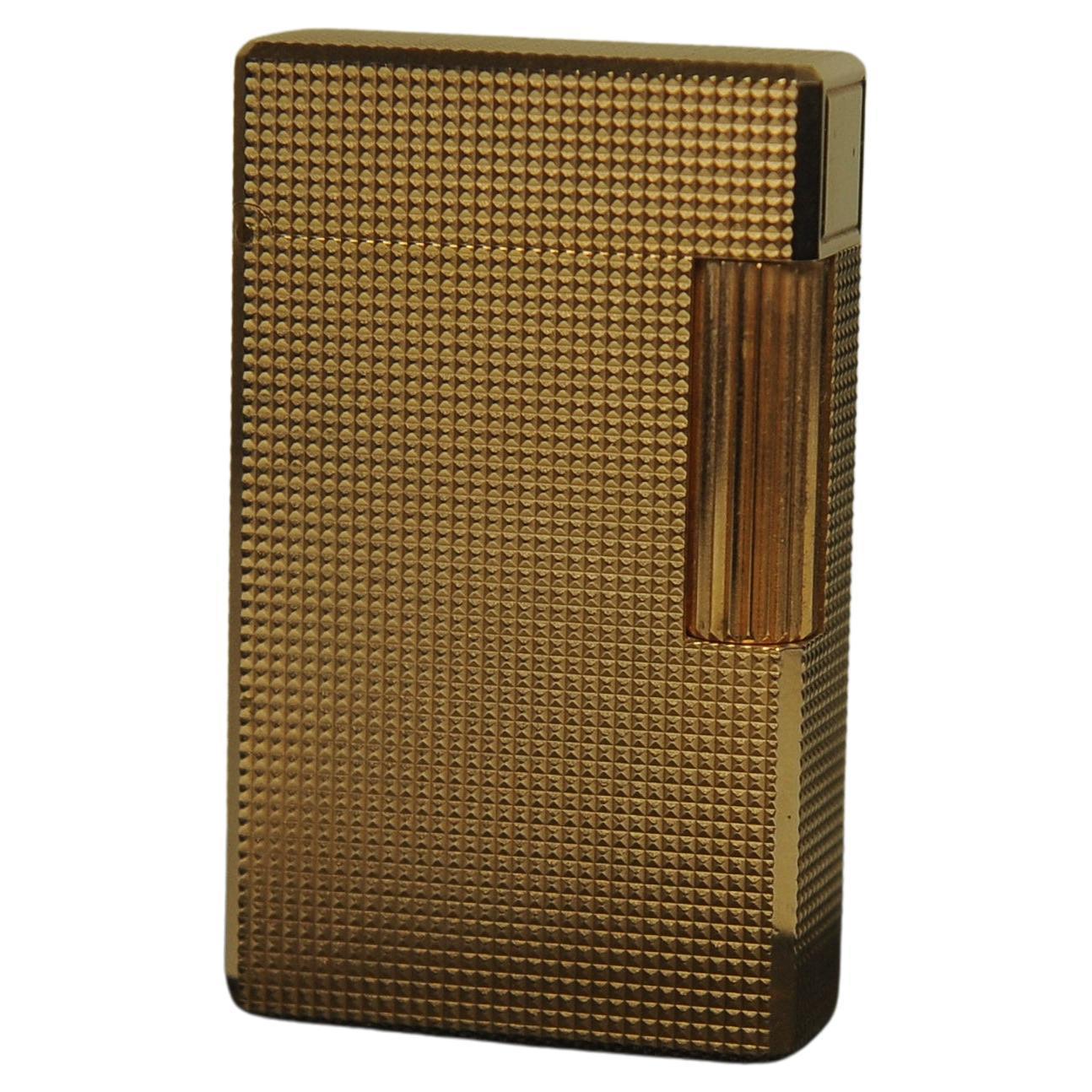 Gold Plated S.T. Dupont Ligne 1  Lighter With DuPont Box en venta 3