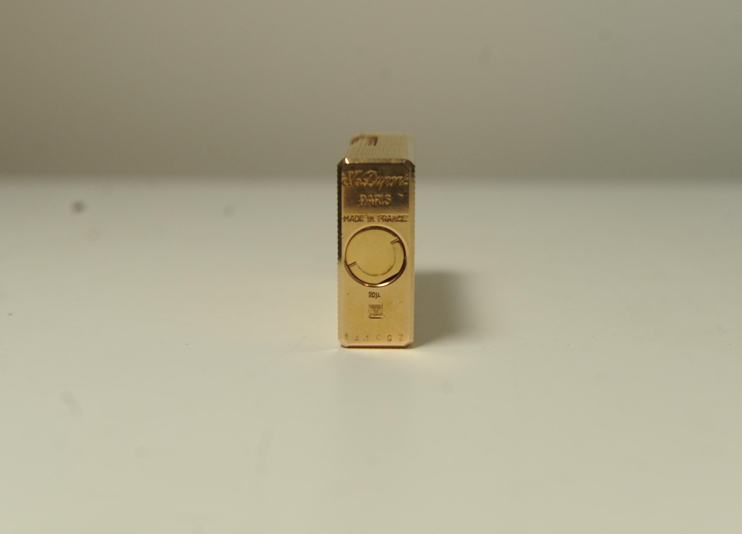 Gold Plated S.T. Dupont Ligne 1  Lighter With DuPont Box en venta 9