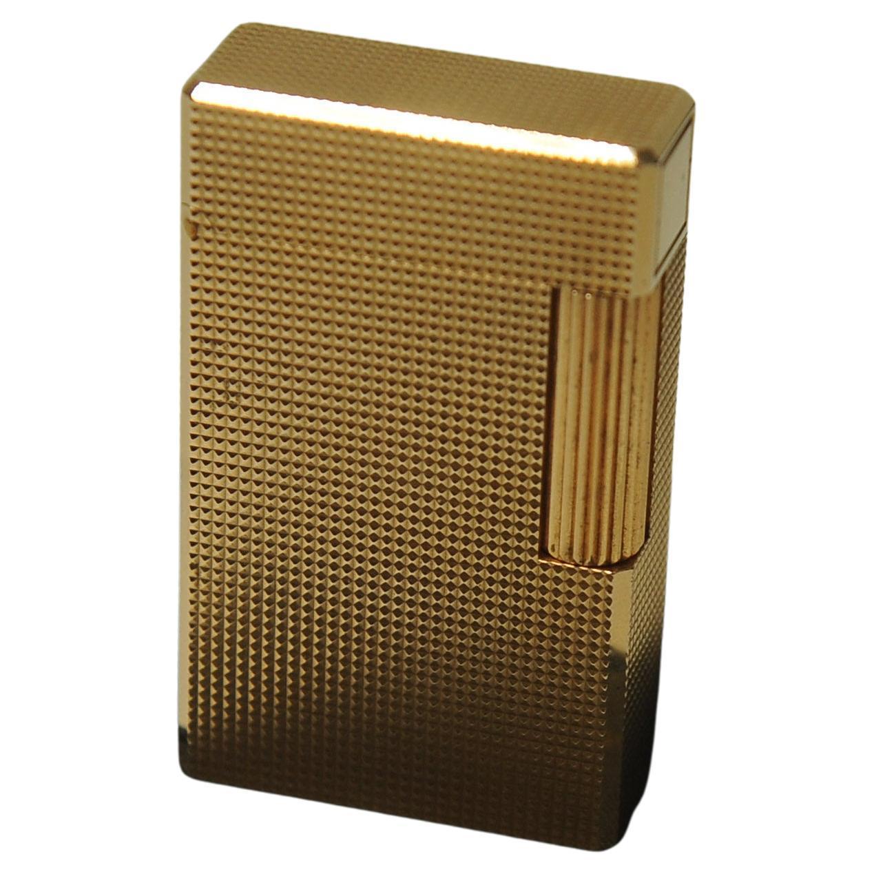Gold Plated S.T. Dupont Ligne 1  Lighter With DuPont Box en venta 2