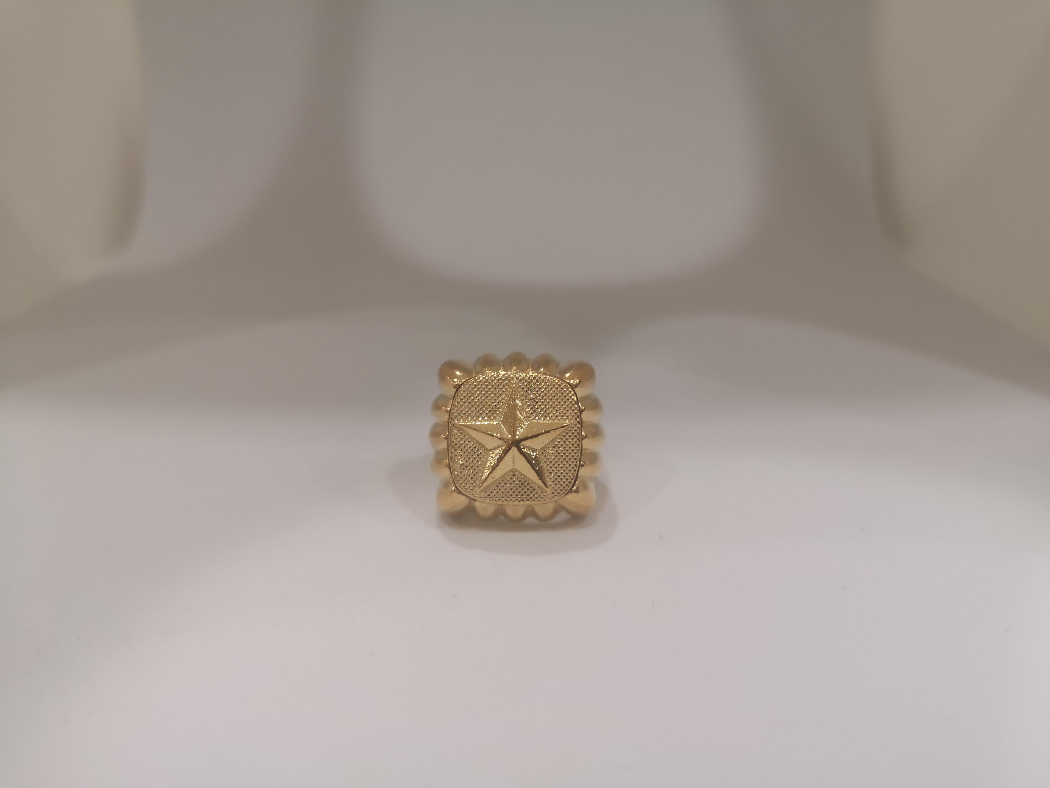 Gold plated star ring 1