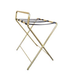 Gold-plated steel luggage rack foldable hotel luggage rack 1990 France