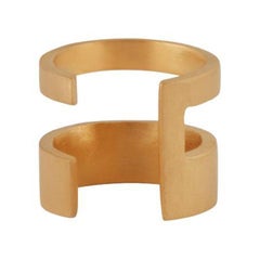 Gold-Plated Sterling Silver Open Line Ear cuff Earring