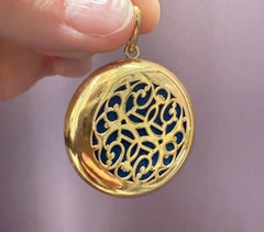 Gold-Plated Sterling Silver Pendant Designed to hide a GPS Tracking System