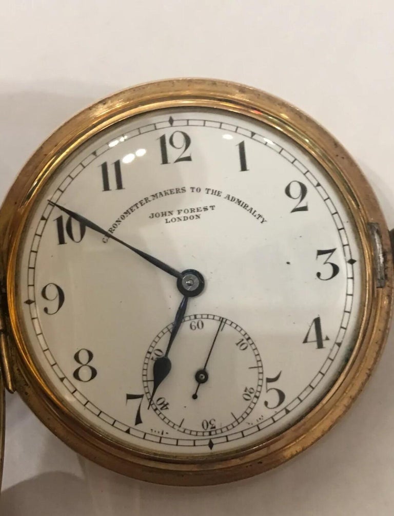 GoldPlated Swiss Made Antique Full Hunter Pocket Watch For Sale at 1stdibs