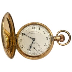 Antique Gold-Plated Full Hunter Pocket Watch signed John Forest, London