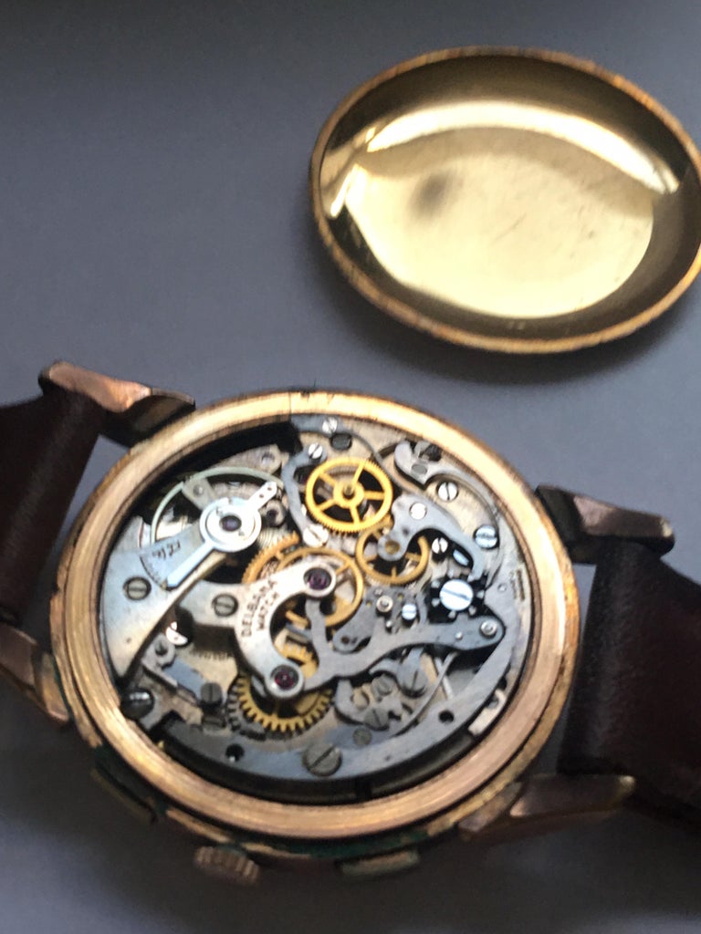 chronograph swiss vintage gold