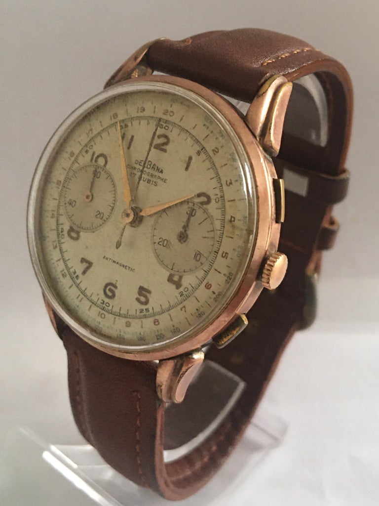 chronograph swiss vintage gold