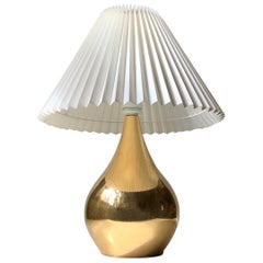 Retro Gold Plated Tear Drop Table Lamp by Hugo Asmussen, 1960s