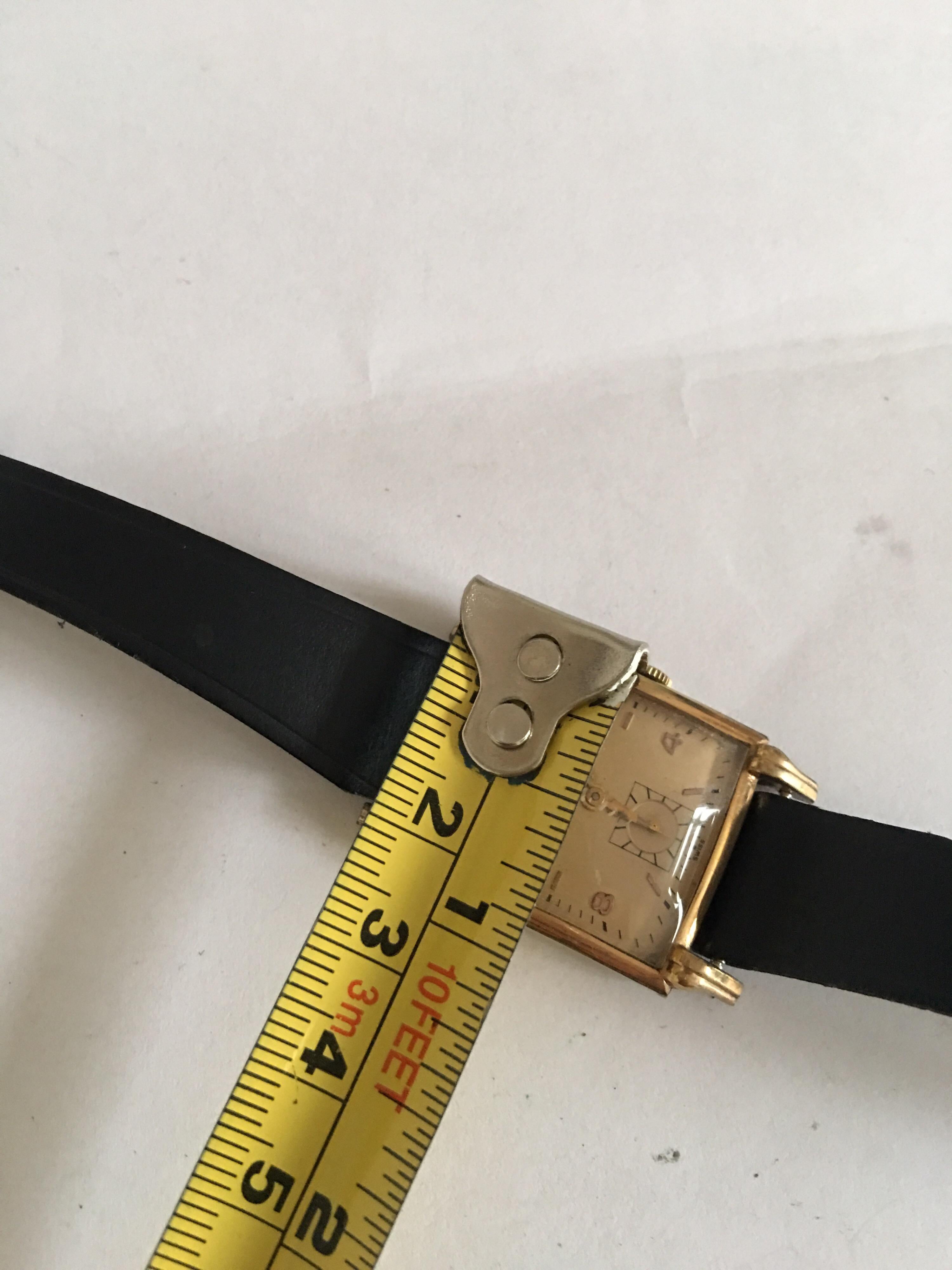 Gold-Plated Vintage 1940s Bulova Watch Co. Wristwatch 4
