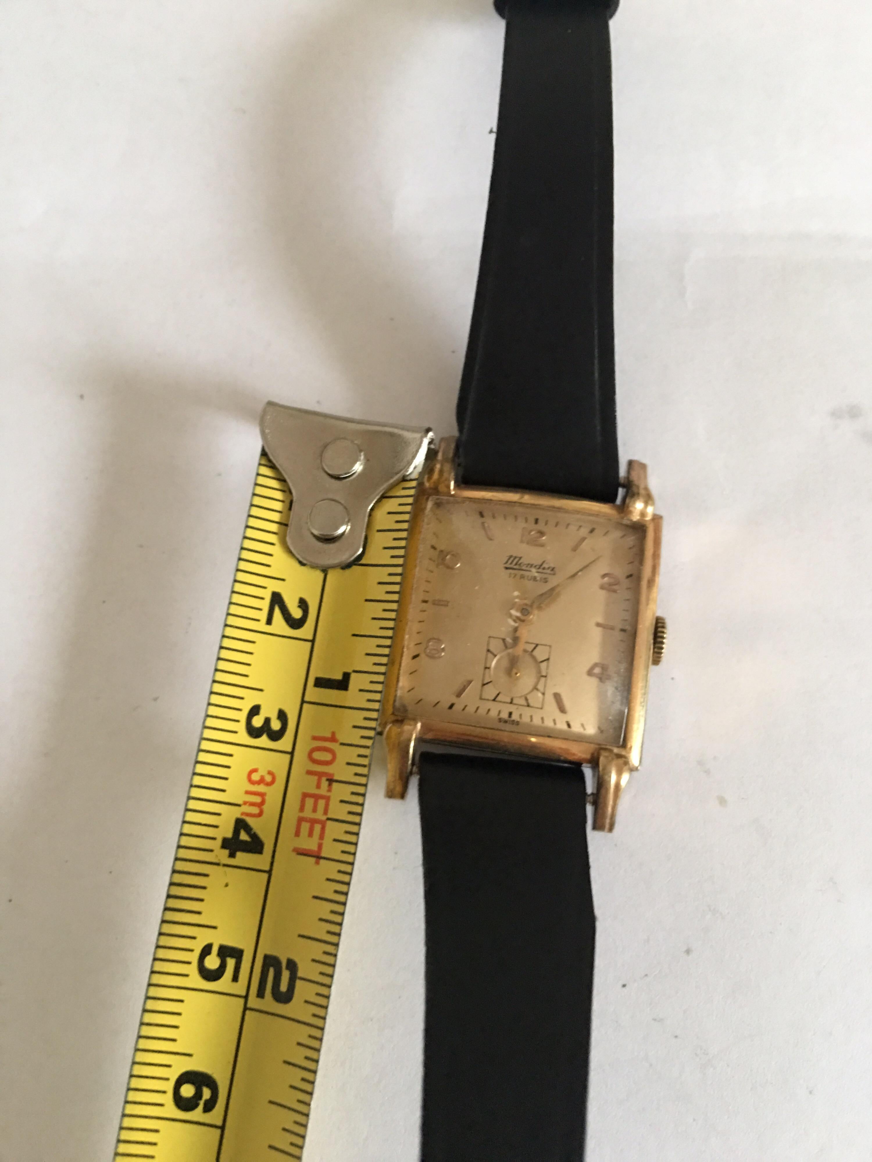 Gold-Plated Vintage 1940s Bulova Watch Co. Wristwatch 2