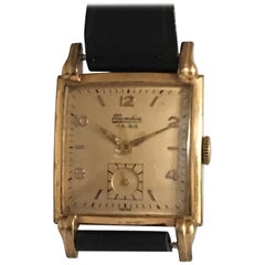 Gold-Plated Vintage 1940s Bulova Watch Co. Wristwatch