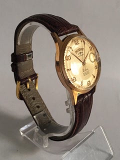 Gold-Plated Vintage 1940s Rotary Automatic Military Watch