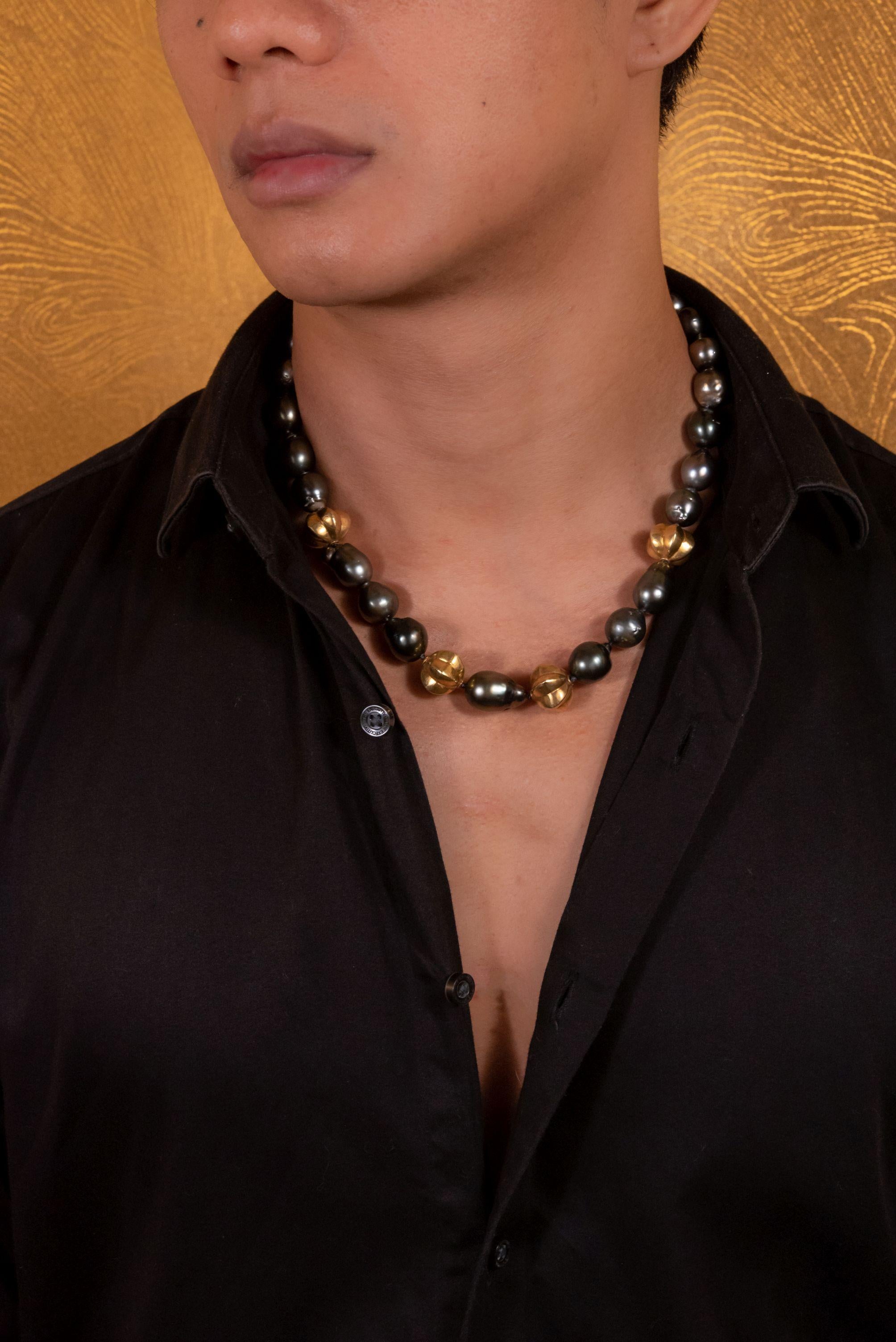 vintage tahitian pearl necklace