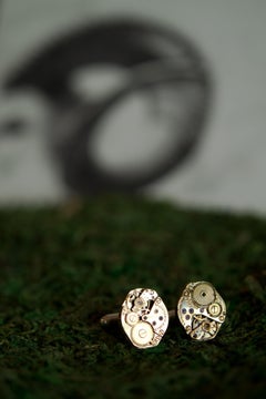 Gold Plated Watch Movement Cufflinks