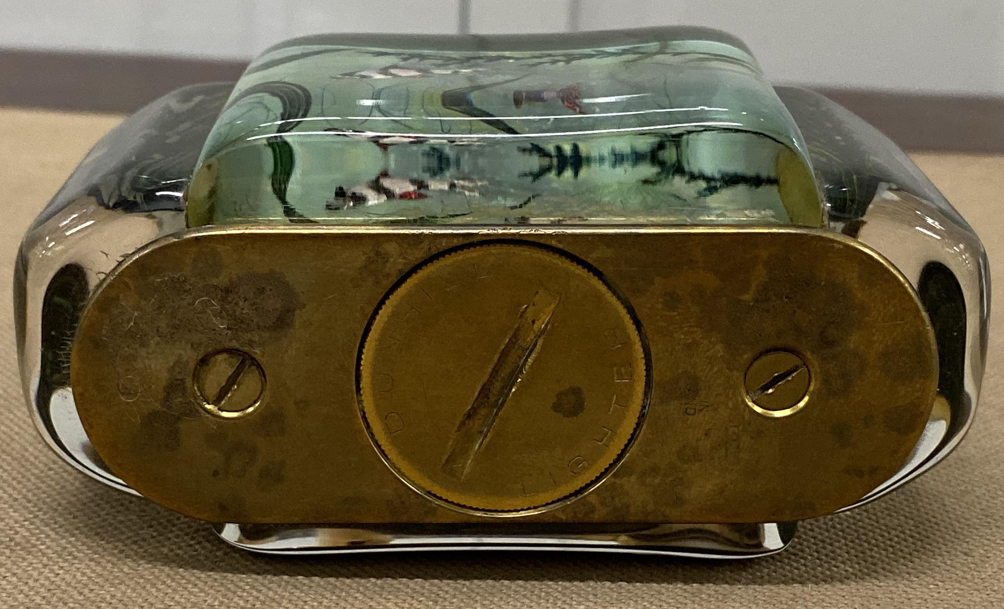 Gold-Plated Winston Churchill 950's Dunhill Aquarium Oversized Table Lighter 8