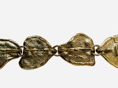 Gold Plated Yves Saint Laurent Heart Link Bracelet