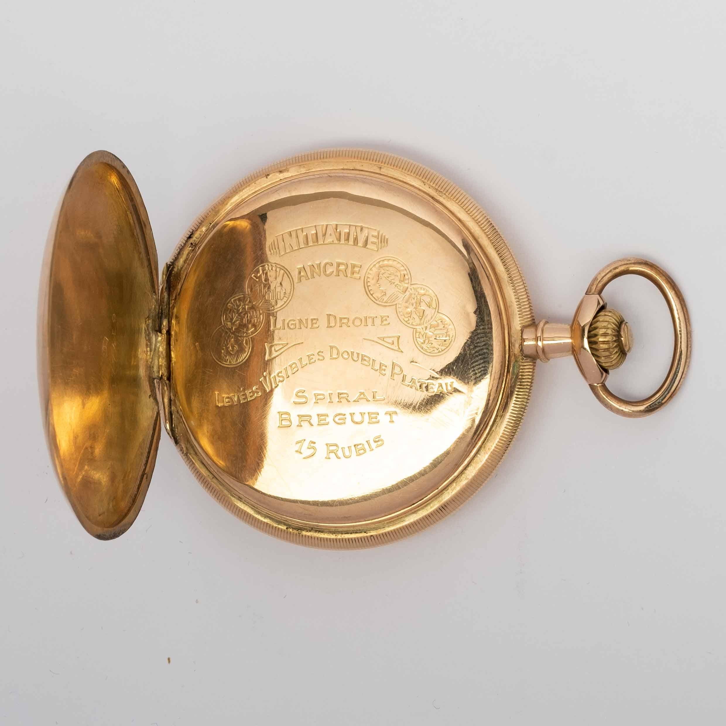 Orologio da tasca in oro firmato 