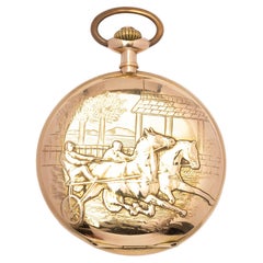 Gold Pocket Watch Signed “Initiative” – Lever Escapement with Breguet Hairspring