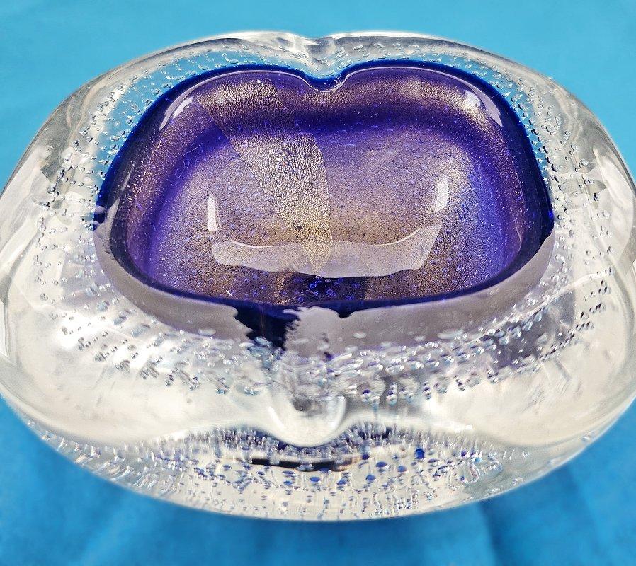 Mid-Century Modern Bol Bullicante en verre de Murano, Seguso/Barbini, VENTE DE SOLDE Polveri en vente