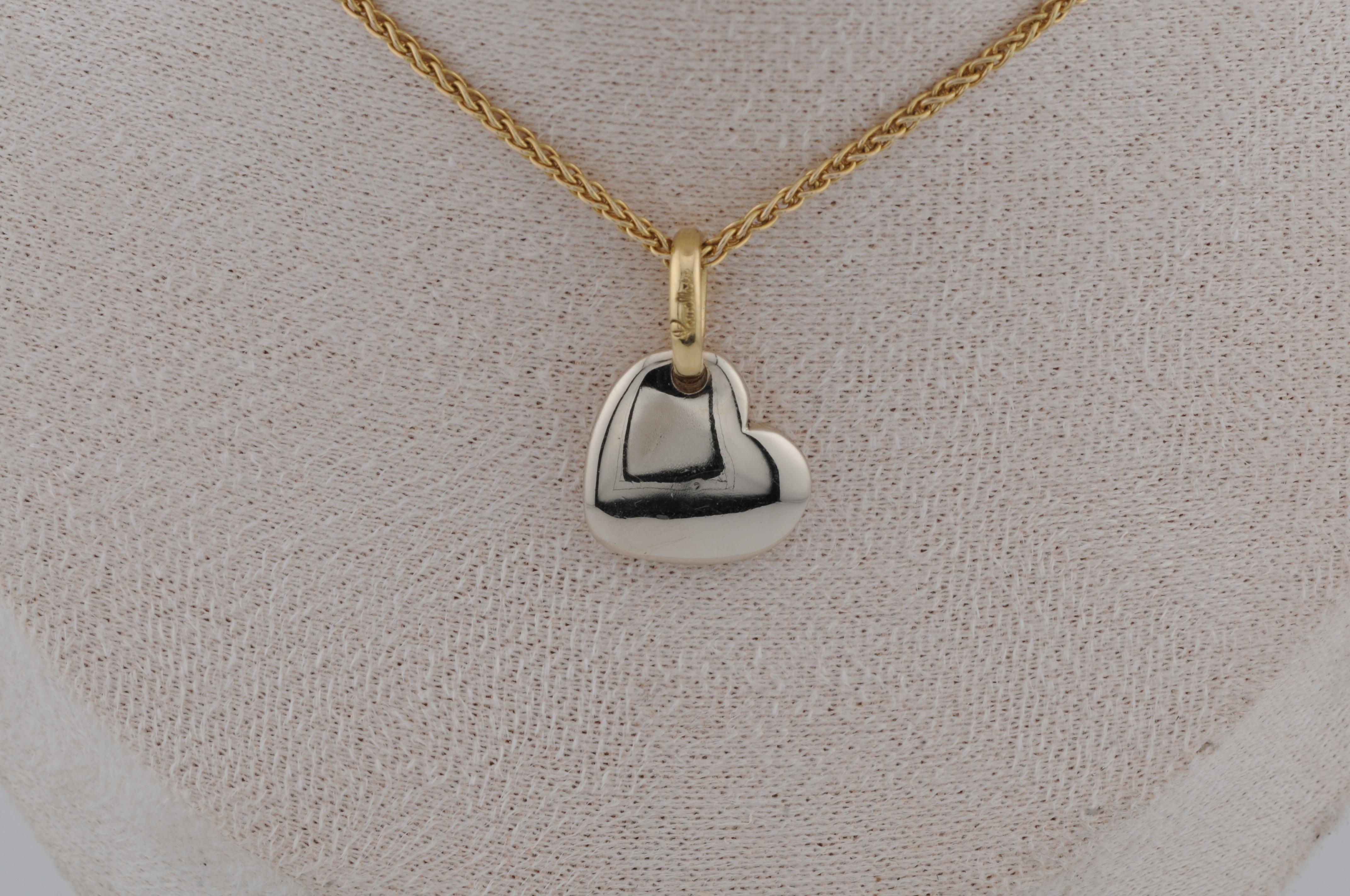 Estetismo Ciondolo a forma di cuore di Pomellato in oro bianco 18 carati in vendita