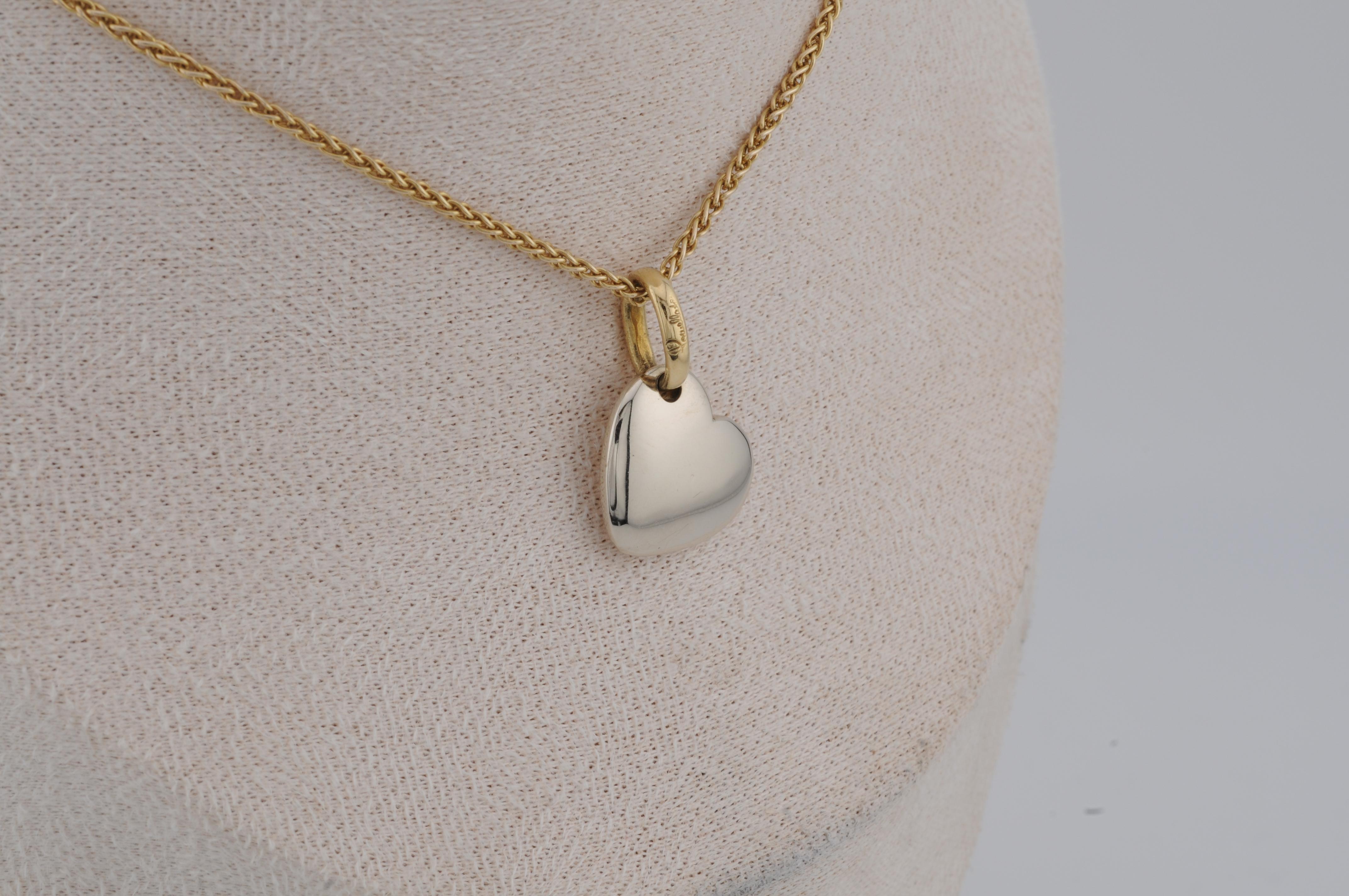 da uomo o donna Ciondolo a forma di cuore di Pomellato in oro bianco 18 carati in vendita