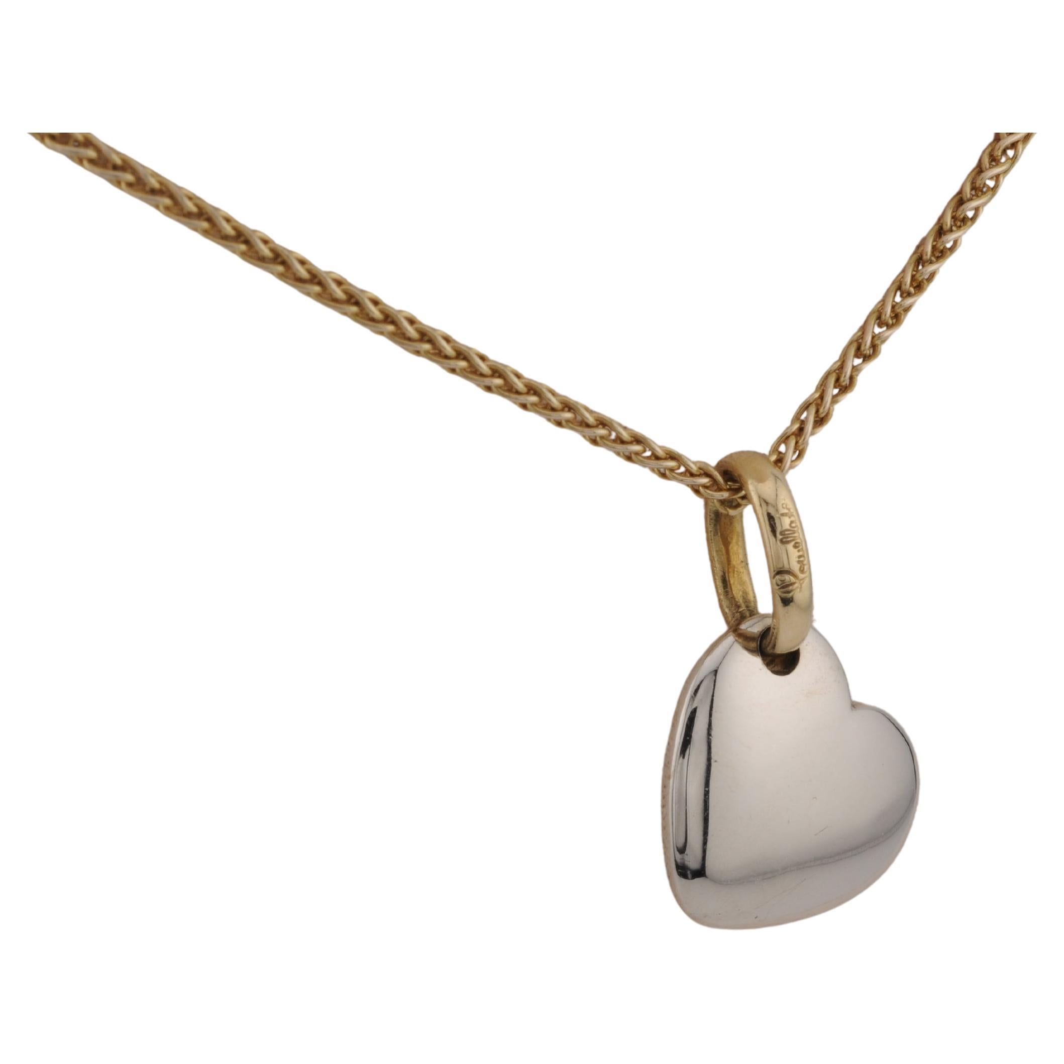 Gold Pomellato Heart Pendant 18k white gold