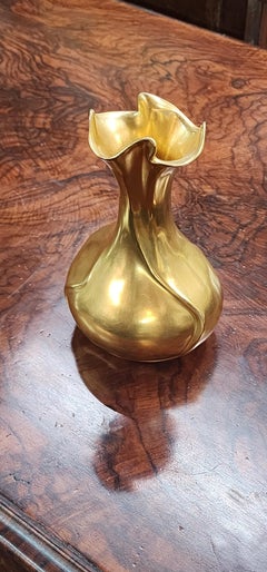 Gold Porcelain Art Nouveau Vase