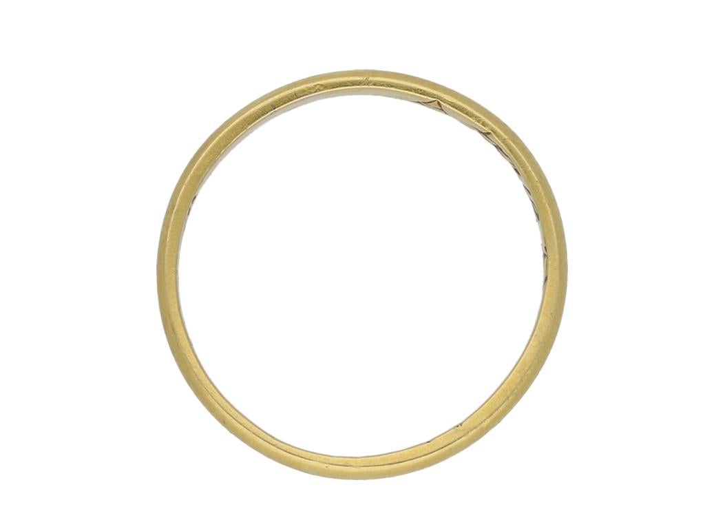 Women's or Men's Gold posy ring, 'A true Friends gift', 18th century. For Sale