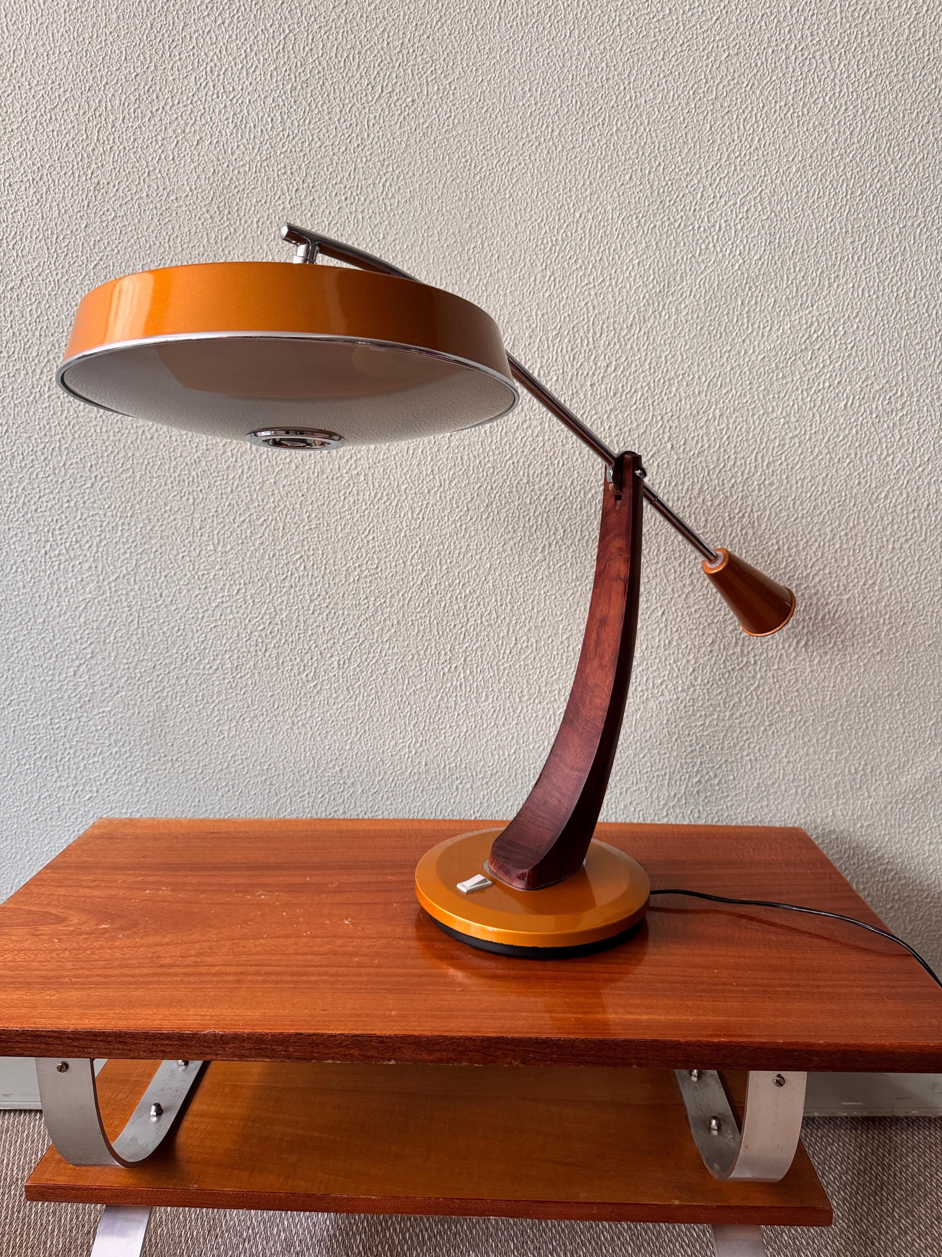 Mid-Century Modern Lampe de bureau Presidente « Pendulum », de Luis Perez de la Oliva pour Fase, 1963 en vente