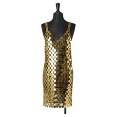 Gold Pvc pads cocktail dress 