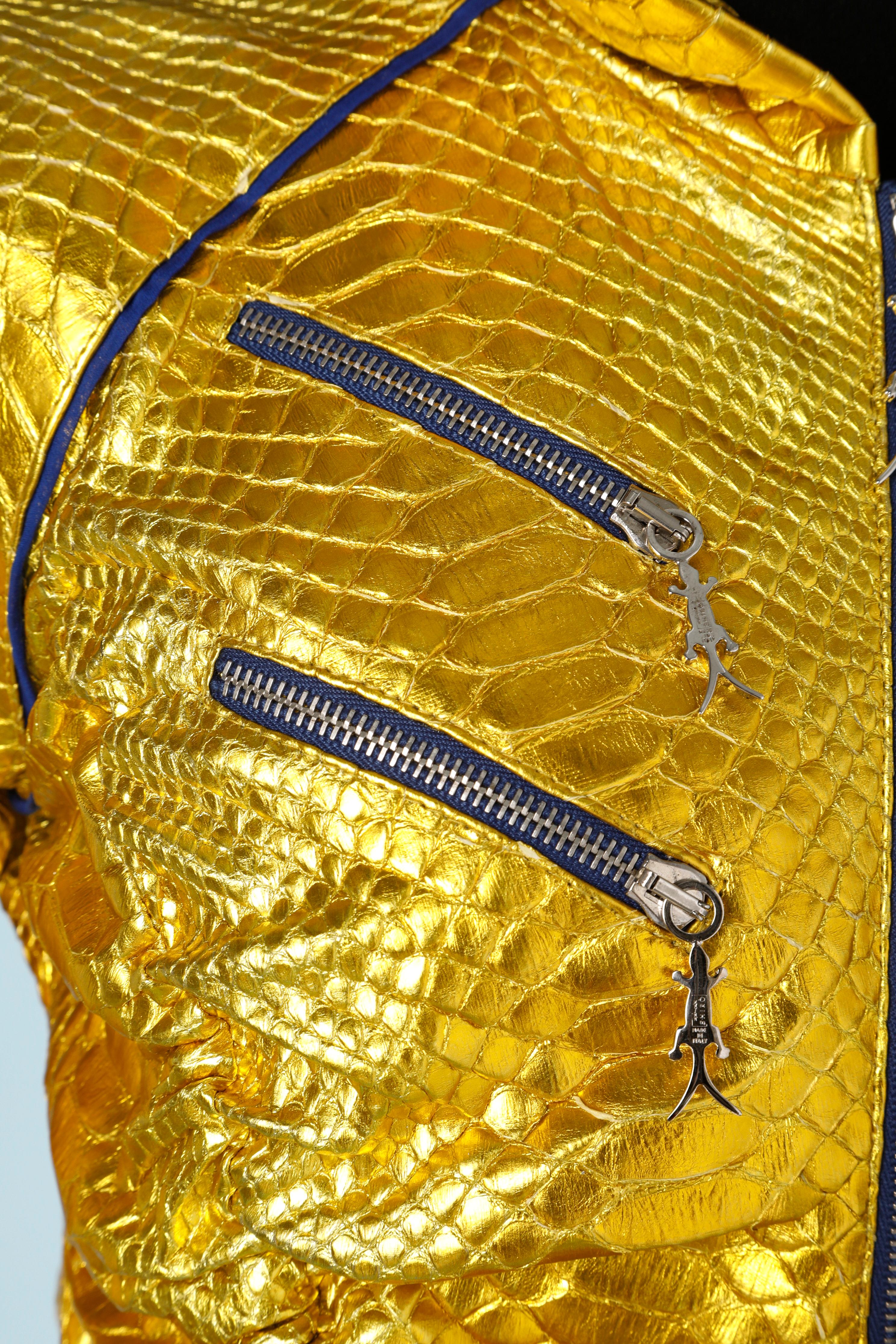 Gold python jacket Shiro In Excellent Condition In Saint-Ouen-Sur-Seine, FR