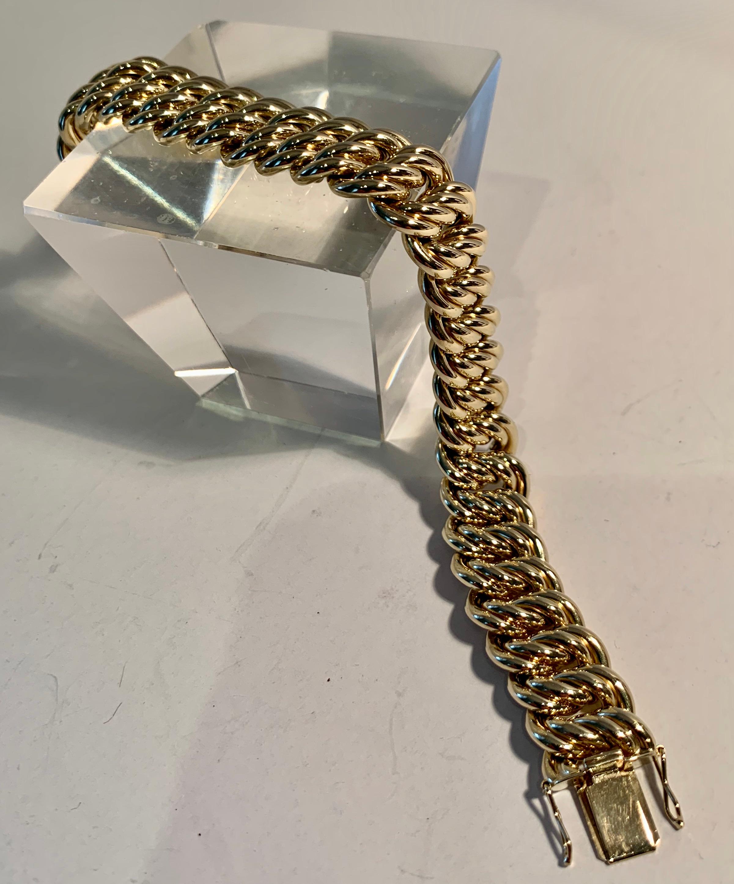 Gold Vierfaches Curb Link Armband 6