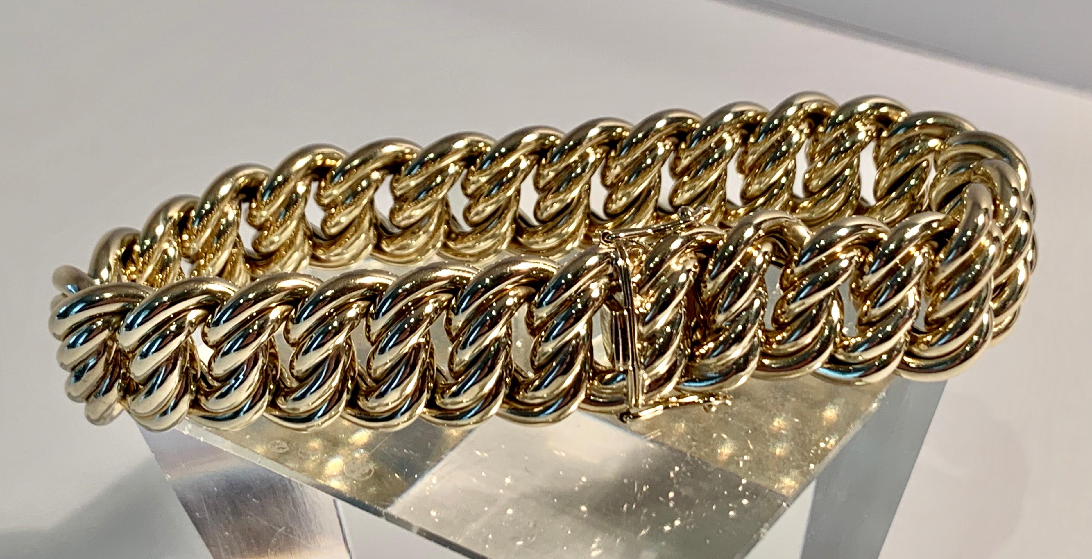 Gold Vierfaches Curb Link Armband 1