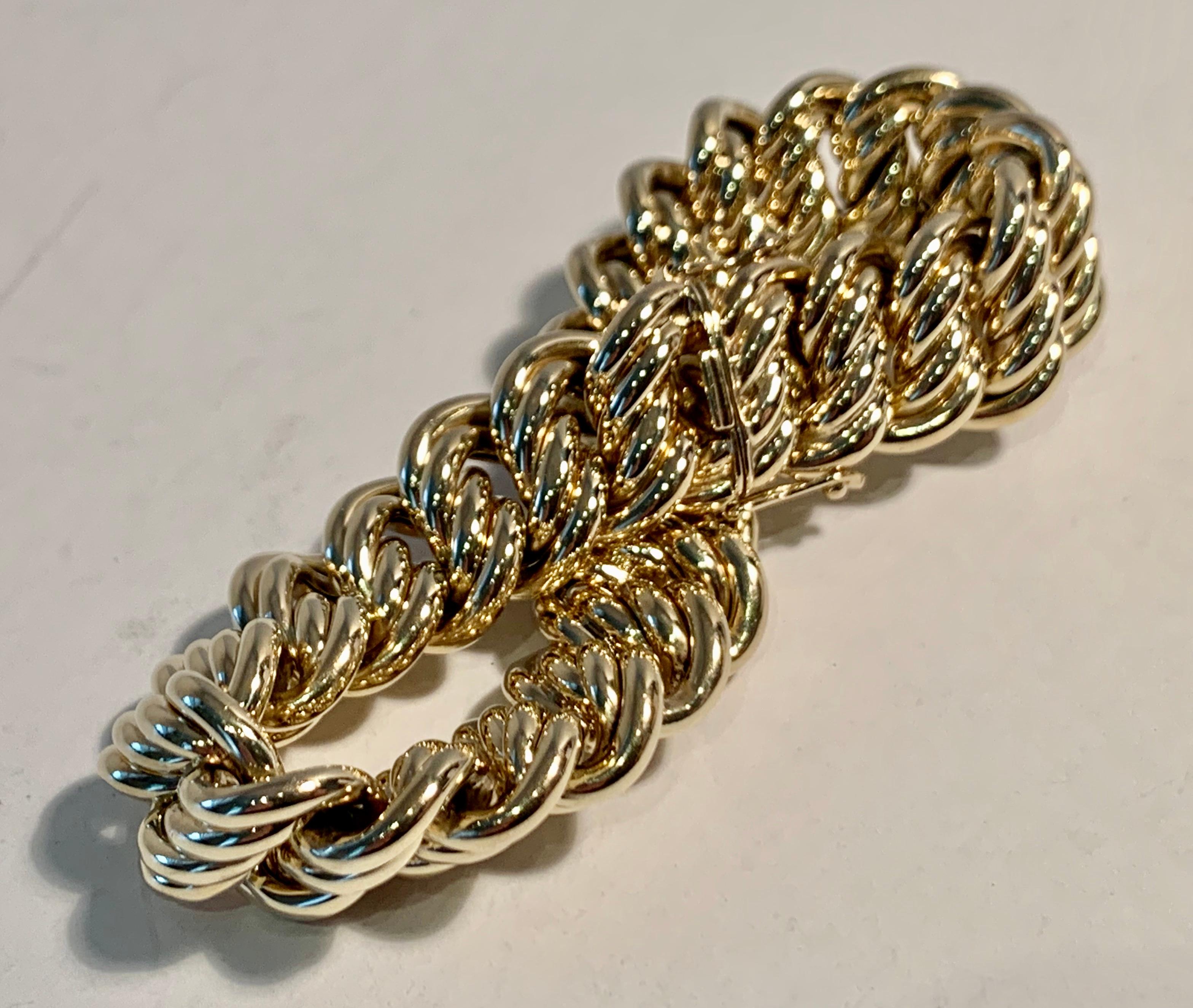 Gold Vierfaches Curb Link Armband 3