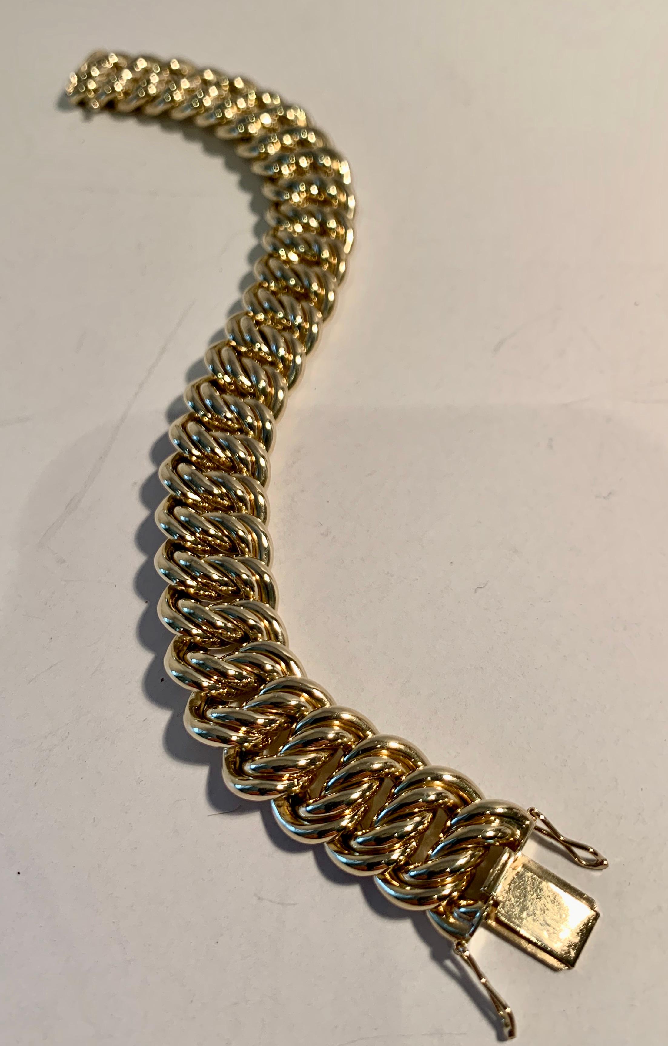 Gold Vierfaches Curb Link Armband 4