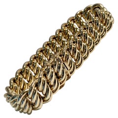 Gold Quadruple Curb Link Bracelet