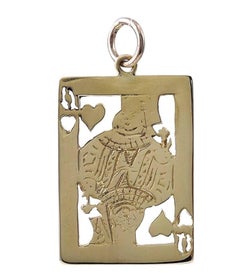 Gold Queen of Hearts Charm