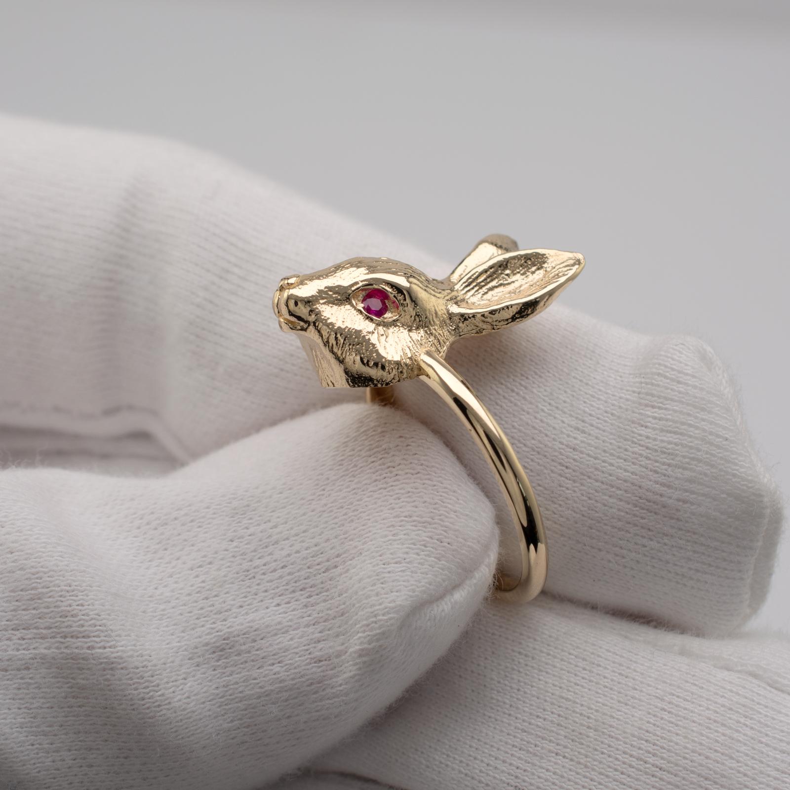 rabbit gold ring