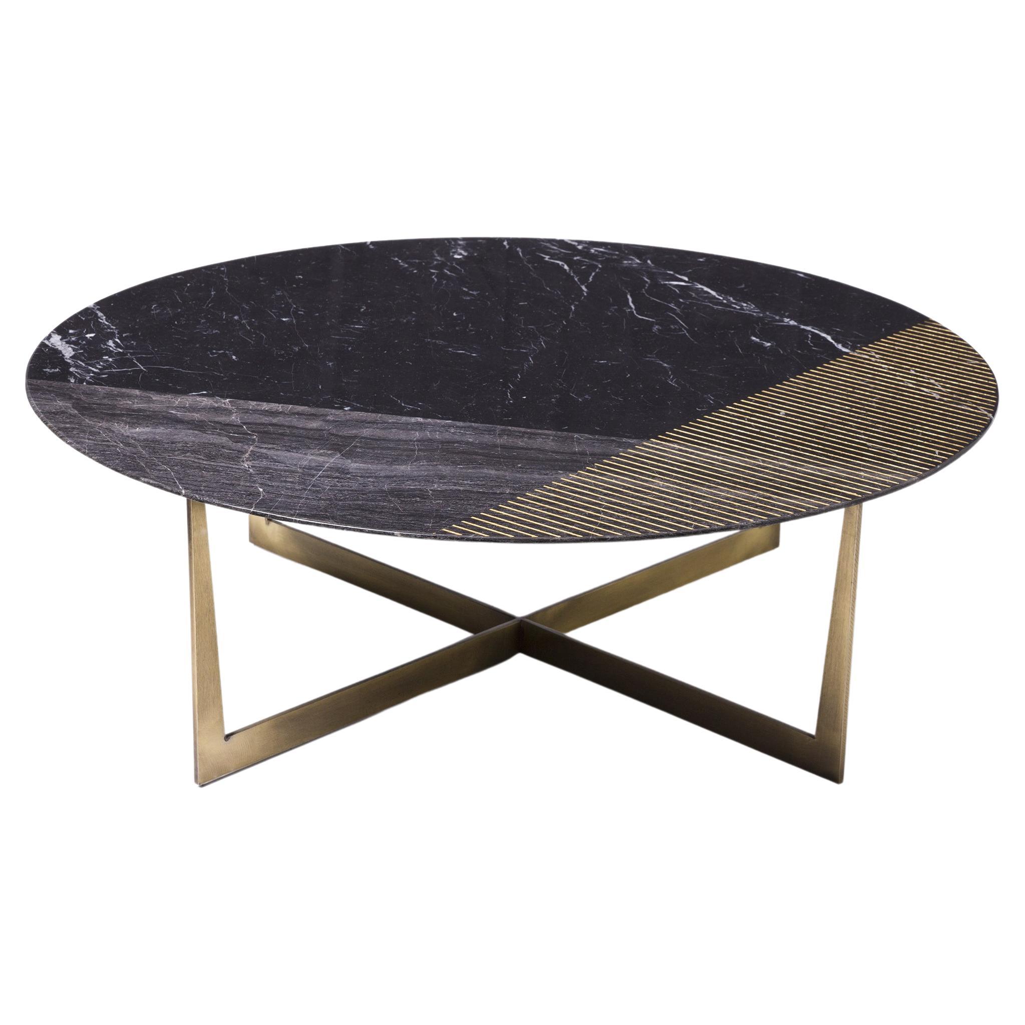 Gold Radius Coffee Table NM-BS-G-100 For Sale