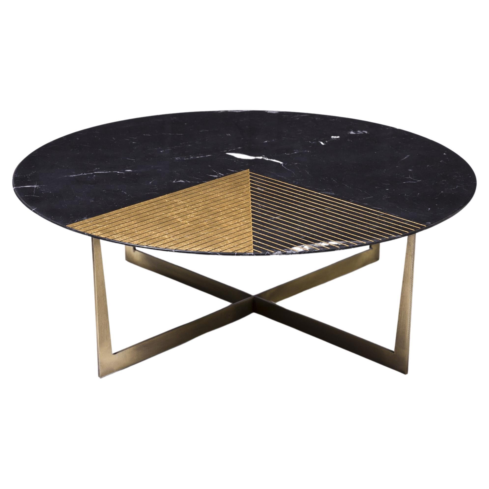 Gold Radius Coffee Table NM-G-100 For Sale