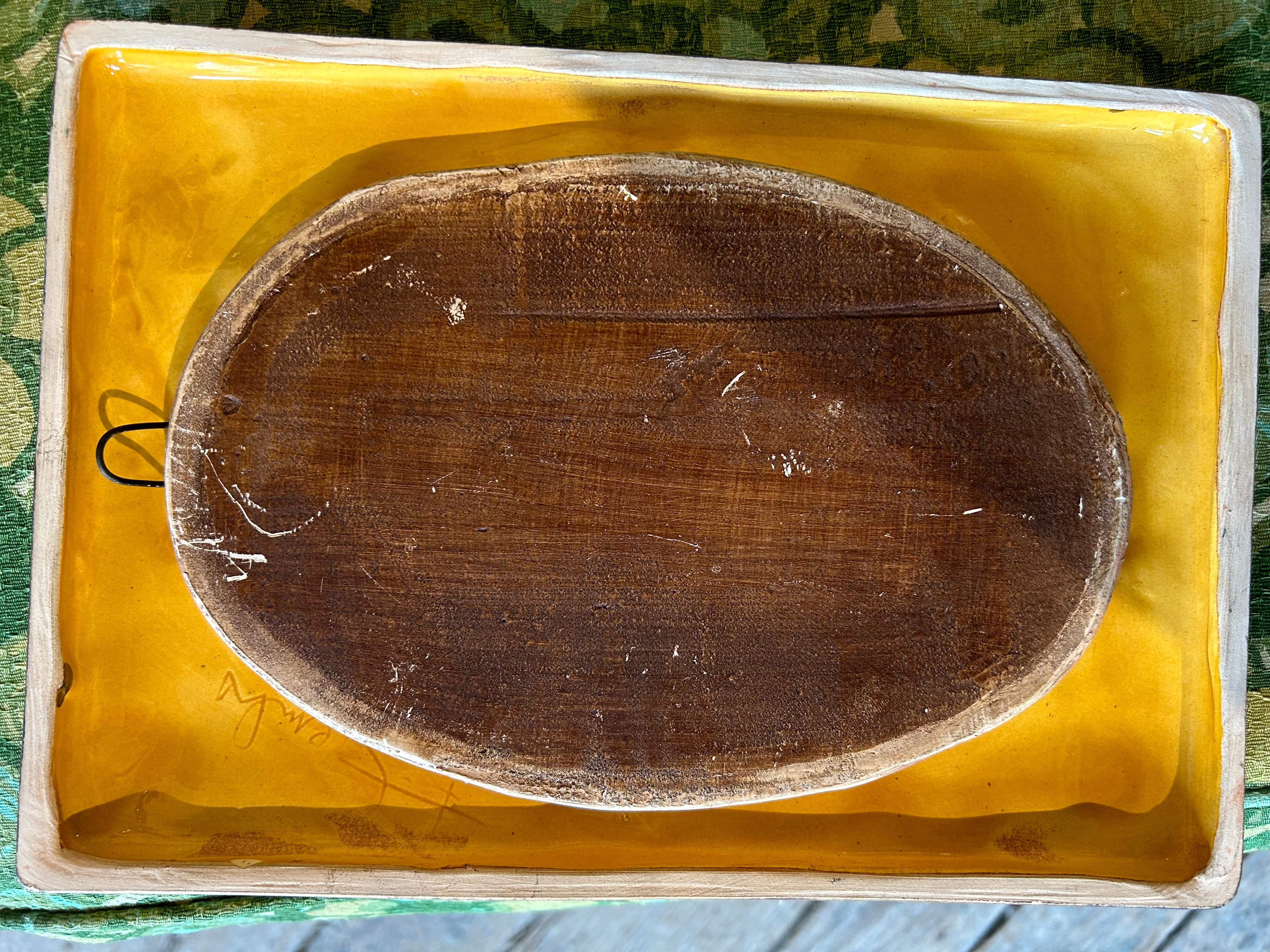 Rectangular ceramic mirror by Francois Lembo/ Mithe espelt
Perfect condition 
Signed behind