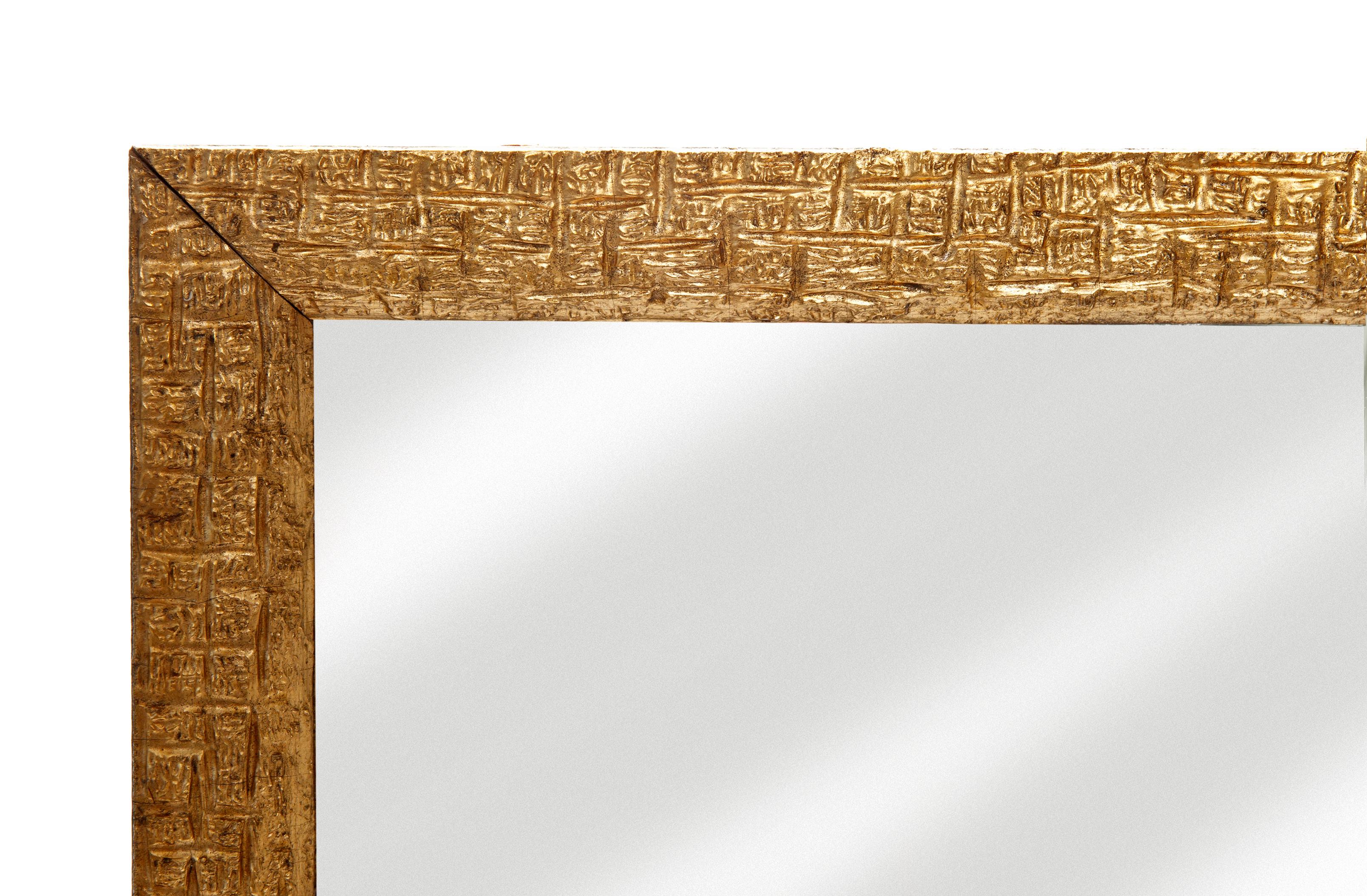 large gold mirror rectangle