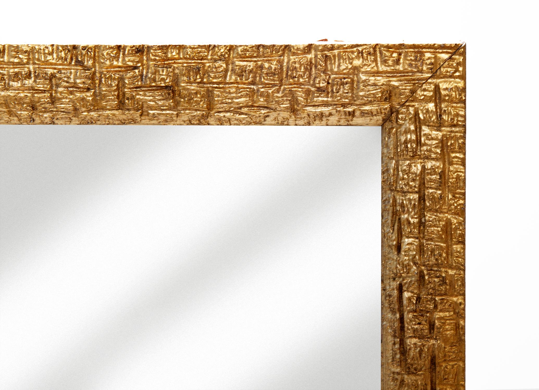 rectangular gold mirror