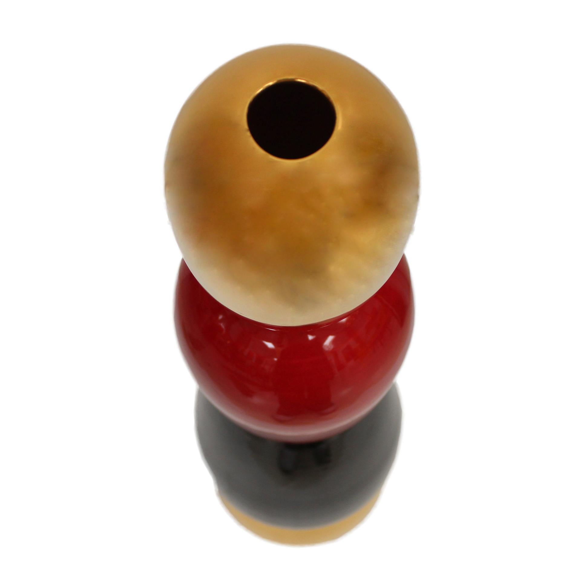 Gold Red Black Totem Designed by Alessandro Mendini. Italy In Good Condition For Sale In Madrid, ES