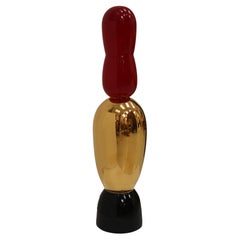 Gold Red Black Totem Designed by Alessandro Mendini. Italy