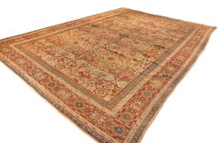 Gold & Red Repeating Lattice Sultanabad Rug